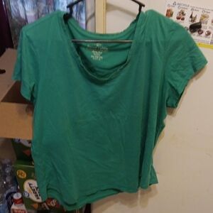 Faded Glory Green Relaxed Short Sleeve T-Shirt